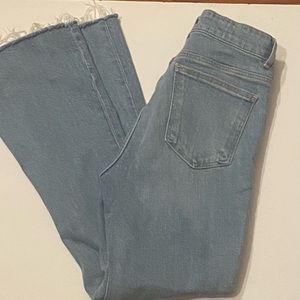 Zara cropped flare jeans